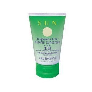 Alba Botanica Mineral Sunscreen, Fragrance Free SPF 30, 4 Ounce Bottle