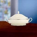 Lenox Tuxedo Platinum Covered Vegetable Dish