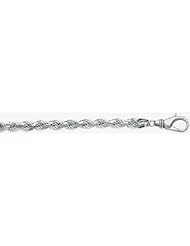 4.5mm White Gold Diamond Cut Rope Chain 26"