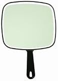 Luxor Salon Mirrors - Hand Held Paddle Mirror / 9 X 12.5 / White (1805W)
