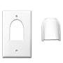 Vanco Single Gang Bulk Wire Wall Plate White [120614x]