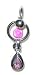 Belly Ring in Question Mark Style with Pink Gemstone