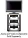 BDI 9631 Frosted Espresso Deploy Series Four Shelf Tall TV Stand