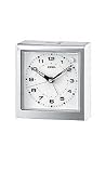 Seiko Bedside Alarm Clock Silver-Tone Metallic Case