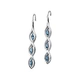 14K White Gold Aquamarine Earrings