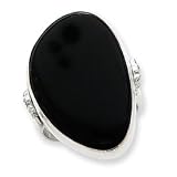 Sterling Silver Black Onyx Ring Size 9