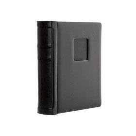 Flashpoint Pro Book Bound Album, Holds 18 8 x 10 Photos, Leatherette Cover WithWindow, Color: Black Pages, Black Cover.