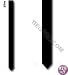 Mens Solid Skinny 2 Inch Emo Black Necktie Tie