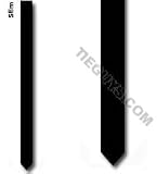 Mens Solid Skinny 2" Inch Black Necktie Tie