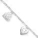 Sterling Silver Heart w/Cross& I am Loved Bracelet