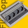 Schulte 934.20.001 Evoline FlipTop, Edelstahl mit Gummilippe
