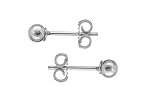 2mm Sterling Silver Round Ball Stud Earrings