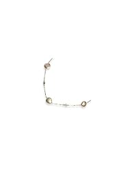 Sterling Silver Champagne CZ/ Peach FW Cultured Coin Pearl Necklace