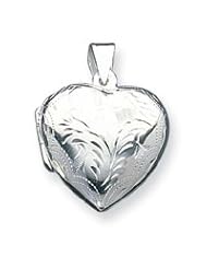 Sterling Silver Domed Heart Locket