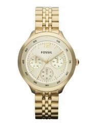 Fossil GMT Gold Dial Gold-Tone Stainless Steel Ladies Watch ES3248