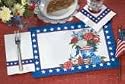 Hoffmaster Tracy Flickinger Patriotic Floral Placemat - 9.75in x 14in