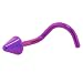 Grade 23 Titanium Purple Cone Nose Ring