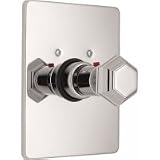 California Faucets 1/2 Thermostatic Valve with Rectangular Trim Plate & Decorative Handle THC-150-51-AB