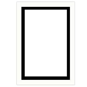 'Arctic white' mat w/black dbl bevel fits 11x14 frame / displays 8x10 print - 8x10