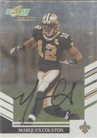 Marques Colston, New Orleans Saints, 2007 Score Select Autographed Card