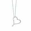 14k White Gold & Diamond Heart Journey Pendant Necklace- 18" (0.50ctw)