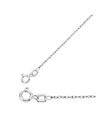 16" 10K White Gold Polished Diamond Cut Carded Rope Chain w/ Spring Ring Clasp