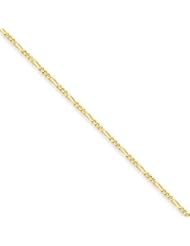 10k Gold 1.75mm Polished 30 inch Figaro Chain 30 Inches