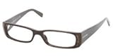 Prada Eyeglasses PR17LV 7N6/1O1 Dark Brown/Demo Lens 51mm