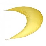 Floor Pillow - Crescent Moon Shape - Yellow (Yellow) (48H x 48W x 6D)