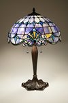 Blue Tiffany-style Victorian Table Lamp 16 Shade