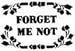 Gourmet Food : "Forget Me Not" Sweet Greeting White Chocolate Card