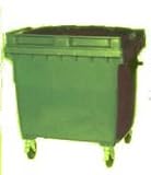 Outdoor Living : Wheelie Bin - Green - 1100L - Flat Lid - Free Delivery
