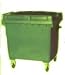 Outdoor Living : Wheelie Bin - Green - 1100L - Flat Lid - Free Delivery