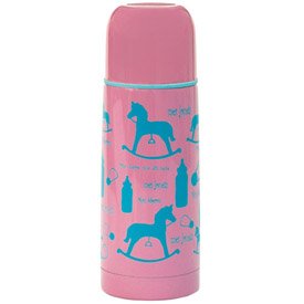 Ma mere ma dit bebe（マメールマディ べべ） ベビーステンレスボトル350ml ロッキングホース・ピンク （調乳用に）