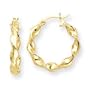 14k 2.75mm Twisted Hoop Earrings - JewelryWeb
