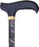 Purple Majesty Adjustable Derby Walking Cane with Engraved Collar