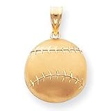 14k Diamond-Cut BASEBALL CHARM
