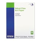 Epson Velvet 17 x 22 Inch Fine Art Paper 25 Sheets S042097