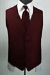 Tuxedo Vest -Herringbone Collection Merlot with Coordinating Windsor Band Tie