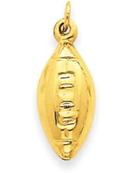 14k Gold Football Charm