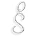 Polished S Silver Plated Pendant
