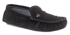 Men's Dunlop LUKE Suede Moccasins BLACK size 9