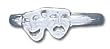 Solid Sterling Silver Theater Masks Light Ring