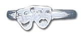 Solid Sterling Silver Theater Masks Light Ring