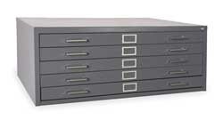 Storelogic 2CLA9 Cabinet, Flat File, 5 Drawer, Med, Grey
