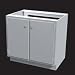 polyproLABS Sink Base Cabinets, With Apron Front - Air Control - Model AC-100-4230 - Each