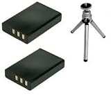 ValuePack (2 Count): Replacement Battery for Specific Digital Camera and Camcorder Models / Compatible with Fuji NP-120, Contax TVS Digital, Fujifilm FinePix F10, Mustek DV 12M, DV 5500, DV 9300, MDC 6500z, 450, 550, Pentax Optio 750, 750Z, MX, MX4, Ricoh Caplio 300G, 400G Wide and Battery models FujiFilm NP-120, Kyocera BP-1500S, Panasonic CGA103450, Panasonic CGA-E/101, Ricoh DB-43 - Includes Mini Tripod with Expandable Legs