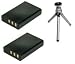 ValuePack (2 Count): Replacement Battery for Specific Digital Camera and Camcorder Models / Compatible with Fuji NP-120, Contax TVS Digital, Fujifilm FinePix F10, Mustek DV 12M, DV 5500, DV 9300, MDC 6500z, 450, 550, Pentax Optio 750, 750Z, MX, MX4, Ricoh Caplio 300G, 400G Wide and Battery models FujiFilm NP-120, Kyocera BP-1500S, Panasonic CGA103450, Panasonic CGA-E/101, Ricoh DB-43 - Includes Mini Tripod with Expandable Legs