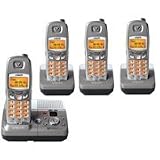 V-Tech VT6895 5.8GHz DSS Four Handset Cordless Phone System with Caller ID, Answering Machine (Titanium/Silver)