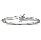 3/8ctw 3-Stone Diamond Bangle Bracelet